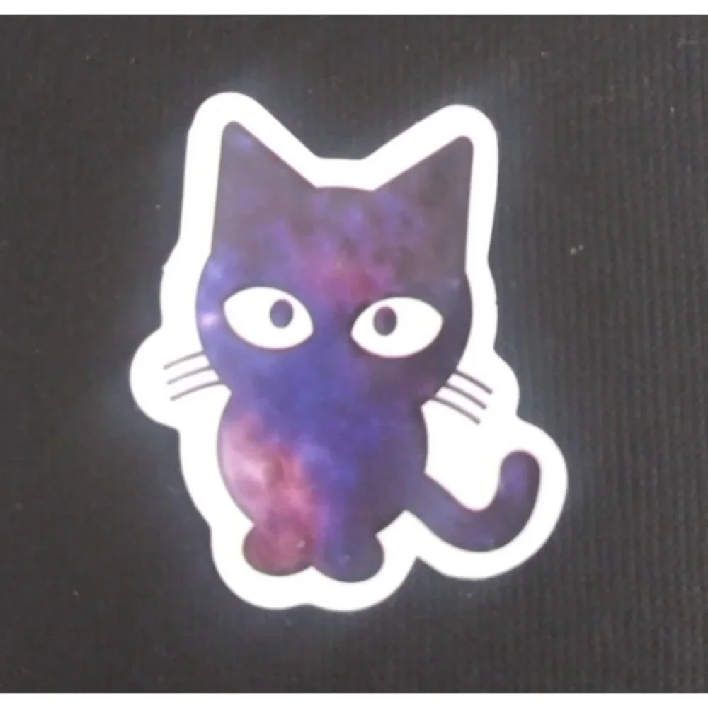 10/$10 Beautiful Galaxy Night Sky Kitty Cat Sticker 1.58